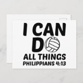 私はバレーボールなら何でもできる ポストカード (正面/裏面)