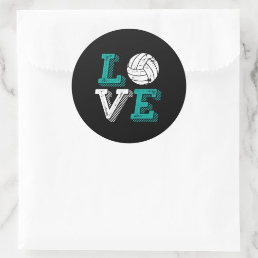 私はバレーボールのスポーツチームの選手とコーチが大好き ラウンドシール (バッグ)