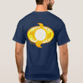 私はバレーボールの明るい人の海軍ティーを遊びます Tシャツ (裏面)