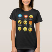 私はバレーボールの顔文字(emoji)を社会的なアイコンが言う愛します tシャツ (正面)