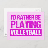 私はバレーボールをしたい遊と思う ポストカード (正面/裏面)