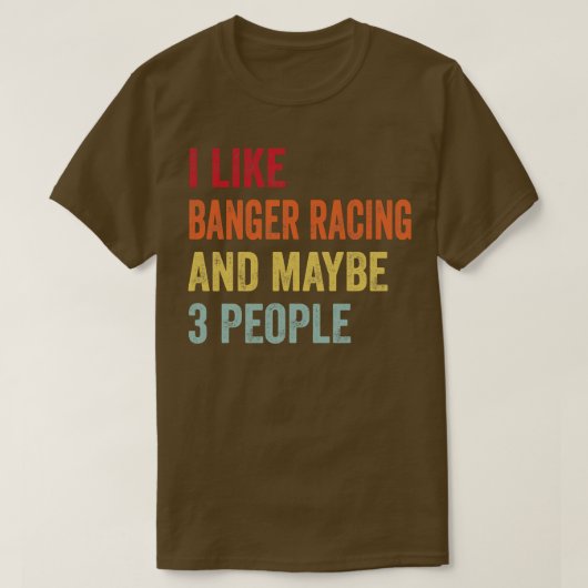 私はバンガーが好き多分3人 Tシャツ (デザイン正面)