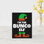 私はバンコ小妖精や小人ファミリーパジャマクリスマスブおもしろいー カード (黄色い花)