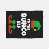 私はバンコ小妖精や小人ファミリーパジャマクリスマスブおもしろいー フリースブランケット (正面(横))