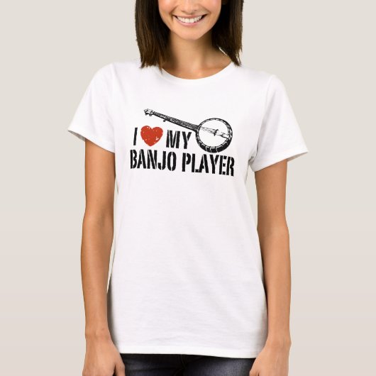 私はバンジョプレーヤーが大好き Tシャツ (正面)