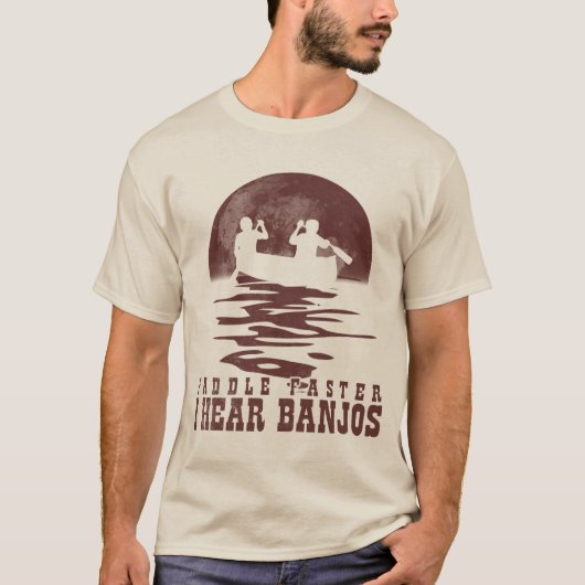 私はバンジョーを聞きます Tシャツ (正面)