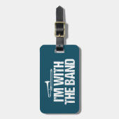 私はバンドおもしろいなトロンボーンプレーヤーとあります ラゲッジタグ (正面縦)