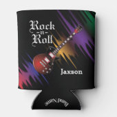 私はバンドと一緒にいる – DIY Name - Red Guitar 缶クーラー (裏面)