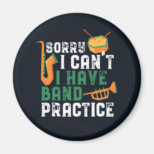 私はバンドの練習が出来なくてごめんなさいおもしろい マグネット