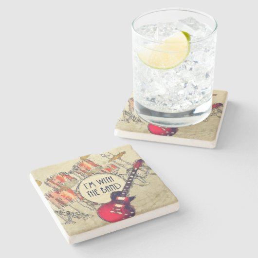 私はバンドストーンのコースターを持っている ストーンコースター (横)