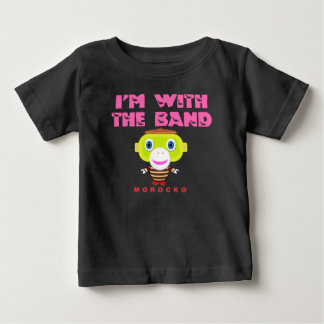 私はバンド可愛いモンキーモロッコ人と一緒だ ベビーTシャツ