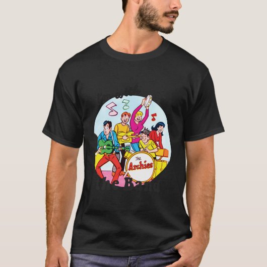 私はバンド・アーチーの漫画 Tシャツ (正面)