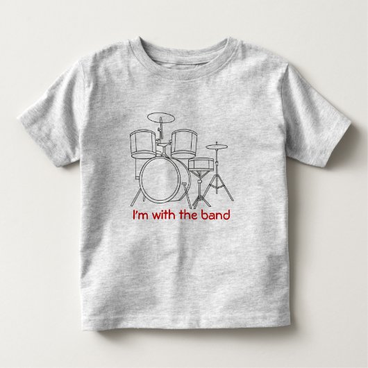 私はバンドTシャツの黒の輪郭とあります トドラーTシャツ (正面)