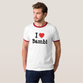私はバンビハートTシャツが大好きです Tシャツ (正面フル)