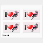 私はバーキー大好き 長方形シール (シート)