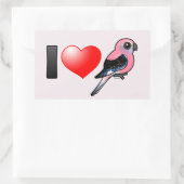 私はバーキー大好き 長方形シール (バッグ)