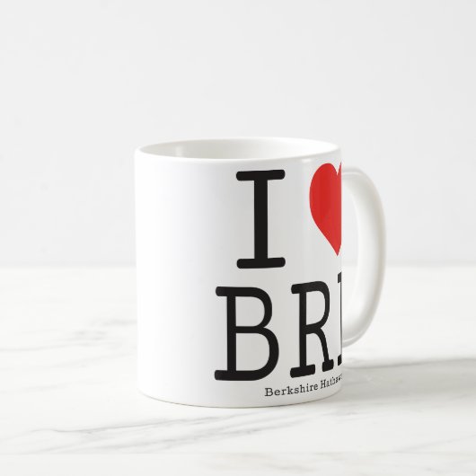 私はバークシャーHathaway (BRK)のコーヒー・マグを愛します コーヒーマグカップ (正面右)