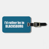 私はバージニア州のブラックスバーグに行きたい ラゲッジタグ (正面横)
