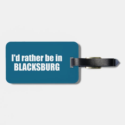 私はバージニア州のブラックスバーグに行きたい ラゲッジタグ (裏面横)