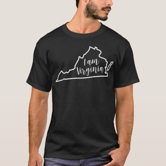 私はバージニア州の男性用Tシャツ Tシャツ (正面)