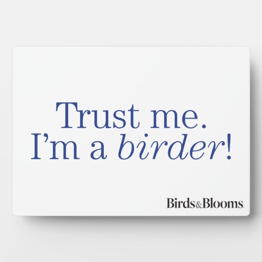 私はバーダーです フォトプラーク (正面)