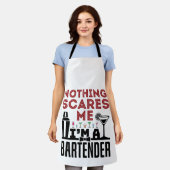 私はバーテンダーだから何も怖くない エプロン (着用した状態)