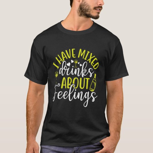 私はバーテンダーの感覚の飲み物を混ぜた Tシャツ (正面)