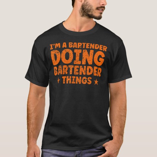 私はバーテンダーをやっているバーテンダー Tシャツ (正面)