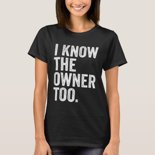 私はバーテンダーを嫌う所有者を知っおもしろいている Tシャツ (正面)