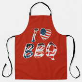 私はバーベキューが大好き エプロン (正面)