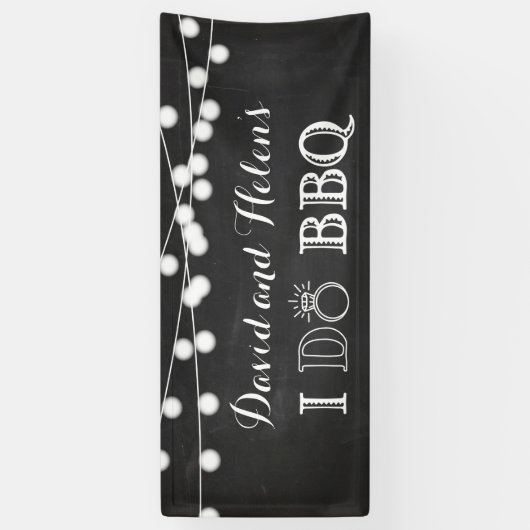 私はバーベキューの結婚契約旗を行う 横断幕 (縦)