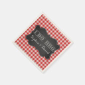 私はバーベキューを行素朴婚約パーティ スタンダードカクテルナプキン (角)
