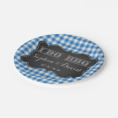 私はバーベキューを行素朴婚約パーティ ペーパープレート (アングル)