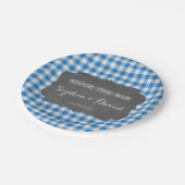 私はバーベキューを行素朴婚約パーティ ペーパープレート (アングル)