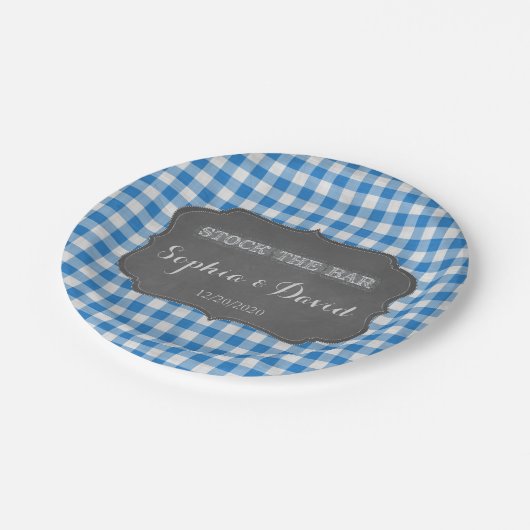 私はバーベキューを行素朴婚約パーティ ペーパープレート (アングル)