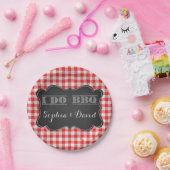 私はバーベキューを行素朴婚約パーティ ペーパープレート (パーティー)