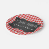 私はバーベキューを行素朴婚約パーティ ペーパープレート (アングル)