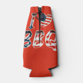 私はバーベキュー、アメリカの愛国心が大好き ボトルクーラー (裏面)