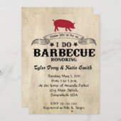 私はバーベキュー 招待状 (正面/裏面)