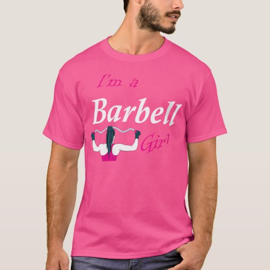 私はバーベルの女の子 Tシャツ (正面)
