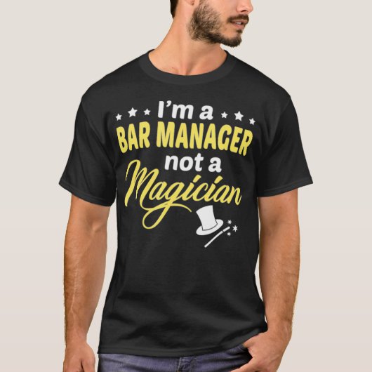 私はバーマネージャーではないマジシャン Tシャツ (正面)