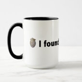 私はバールを見つけました! 黒 マグカップ (左)