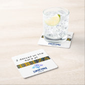 私はバー@クラブイビサで踊った スクエアペーパーコースター (インサイチュ)