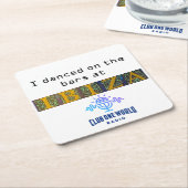 私はバー@クラブイビサで踊った スクエアペーパーコースター (アングル)