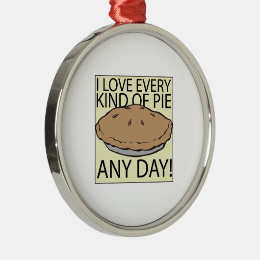 私はパイを愛します メタルオーナメント (右)