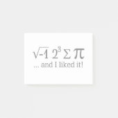 私はパイを食べ、それをタイポグラフィ好みました ポストイット (正面)