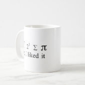 私はパイを…食べ、それを好みました コーヒーマグカップ (正面左)