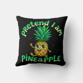 私はパイナップルのフリ – & おもしろい Cute Tropical クッション (裏面)