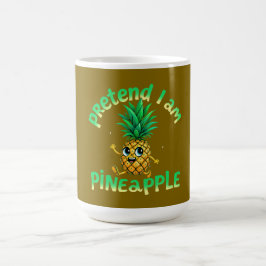 私はパイナップルのフリ – & おもしろい Cute Tropical コーヒーマグカップ