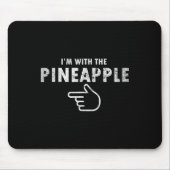 私はパイナップルハロウィーンの衣装おもしろいカップルPと一緒 マウスパッド (正面)